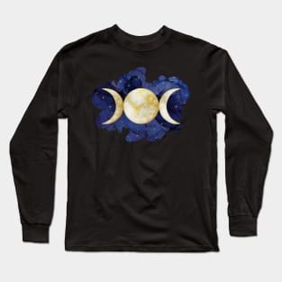 Triple Moon - Watercolor Long Sleeve T-Shirt